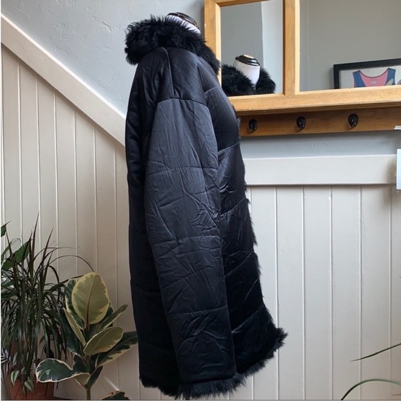 Ralph Lauren Black Label Shearling Lined Silk Parka in Black - Picture 14 of 16